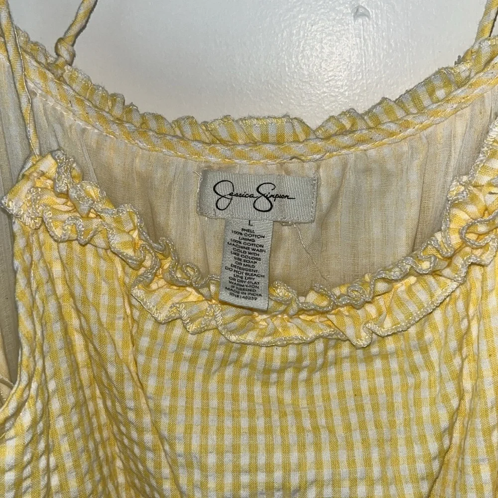 Jessica Simpson ruffled Yellow Gingham Dress - Picture 4 of 6
